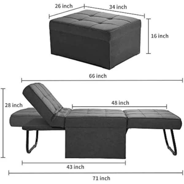 4 in 1 Multifunctional Folding Sofa Bed