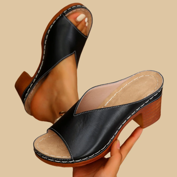 Orthopedic Chunky High Heel Sandals