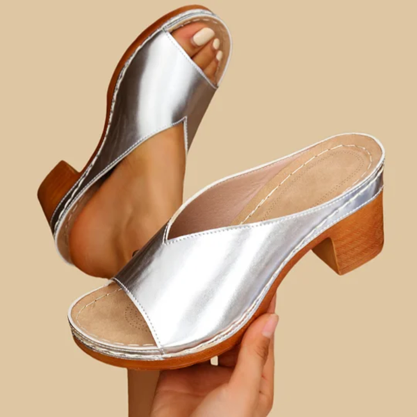 Orthopedic Chunky High Heel Sandals