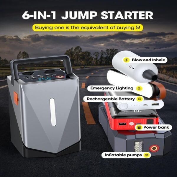 Car Starter with Integrated Compressor