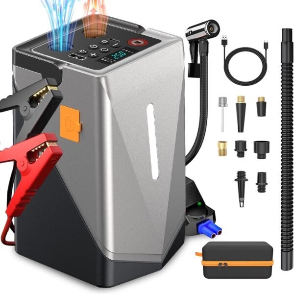 Car Starter with Integrated Compressor